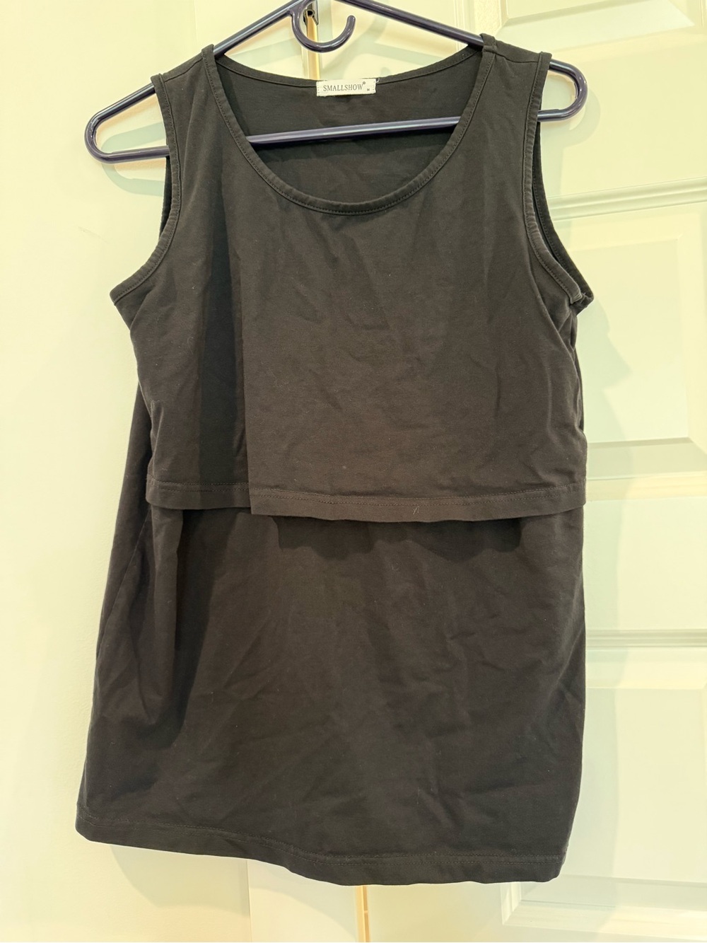 Small show Black Sleeveless Nursing Tank top